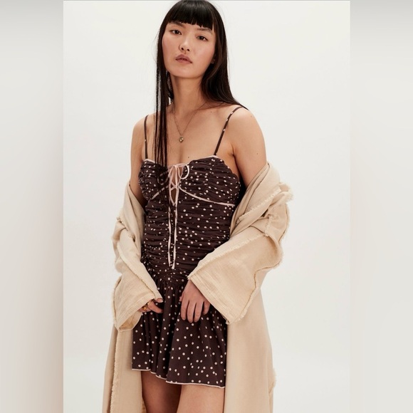 Free People Other - NWT Free People Tea for Two mini dress in Deep Chocolate